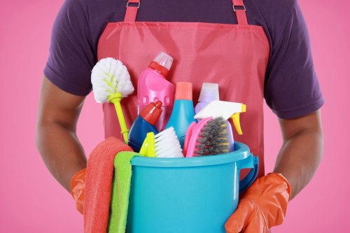 Carpet cleaning team beginning a sustainable recycling process in Belsize Park