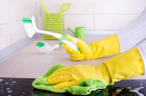 Local cleaners working in a Belsizepark commercial premises
