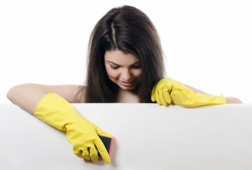 Routine kitchen and bathroom cleaning in a Belsizepark property